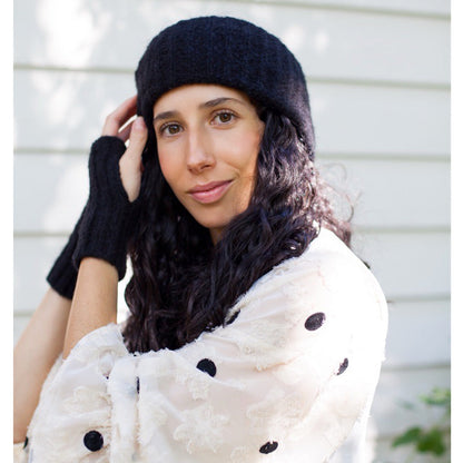 Perssia AndesRib™ Black Alpaca Ear Warmer - PERSSIA