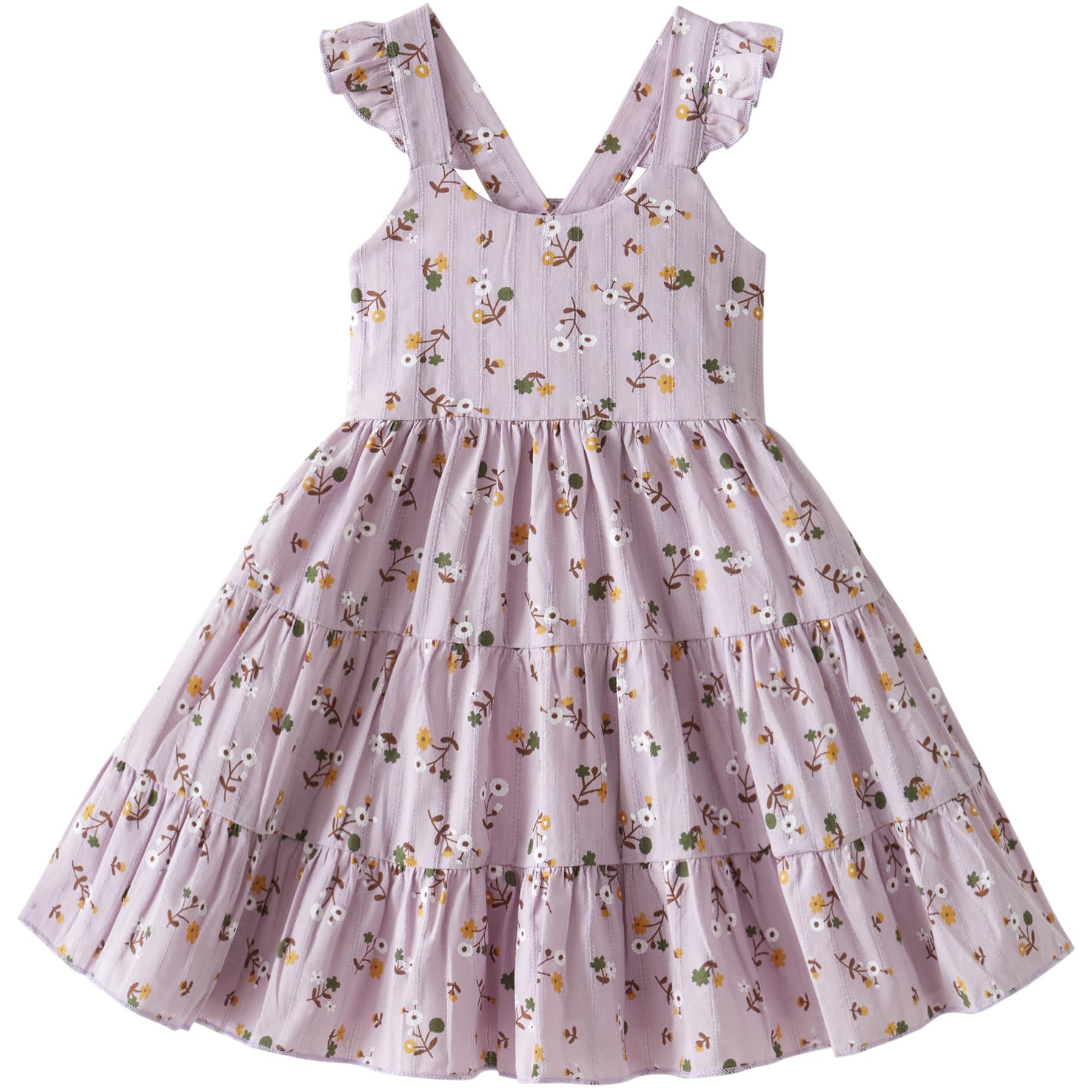 Perssia BloomFlutter™ — Toddler Floral Princess Dress (Purple Floral) - PERSSIA
