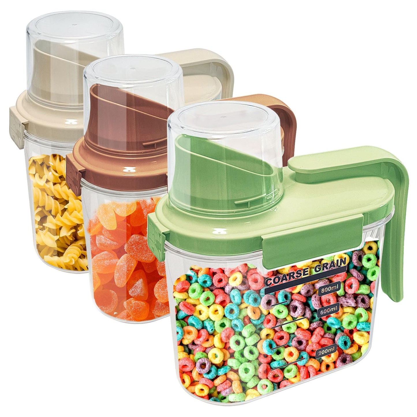 Perssia FreshSeal™ 3‑Pack Airtight Cereal &amp; Dry Food Containers - PERSSIA