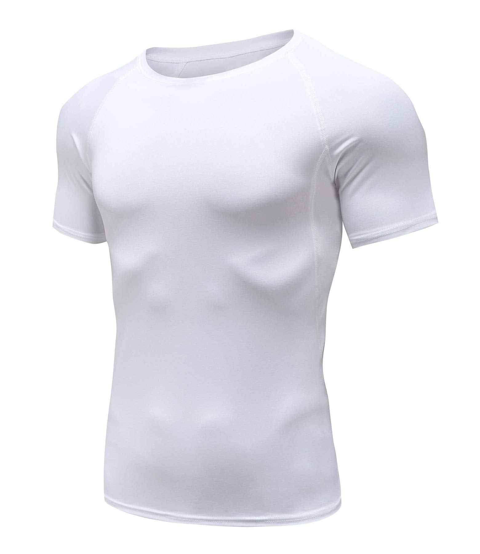 Perssia SkinFlex Compression Shirt — Second‑Skin Fit • Short Sleeve • White
