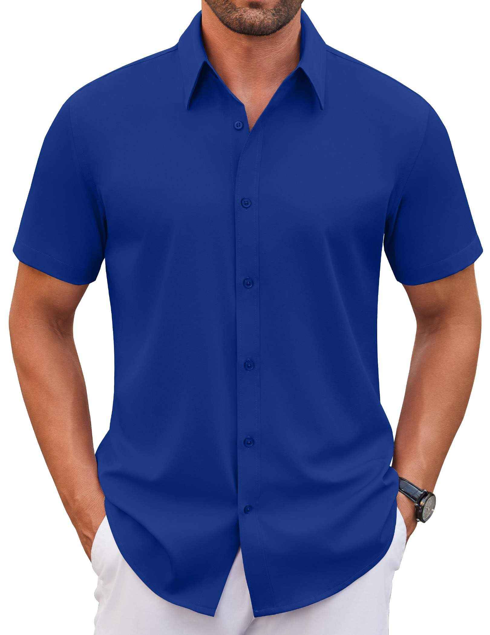 Perssia UrbanEase™ — Wrinkle‑Free Short Sleeve Button‑Up Shirt