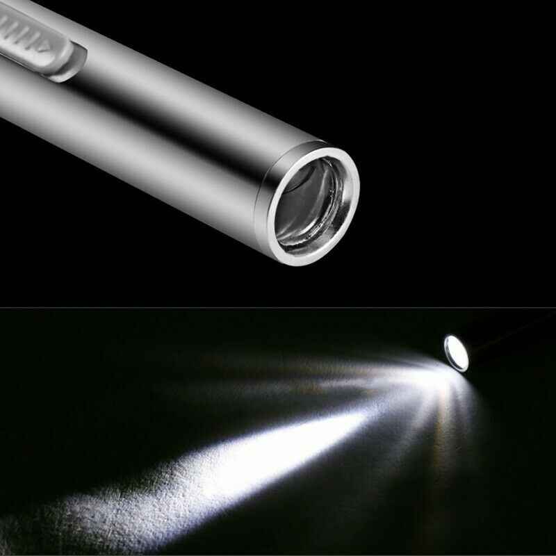 Perssia LuxeBeam™ Mini Tactical Flashlight — USB‑Rechargeable Stainless Steel EDC Light