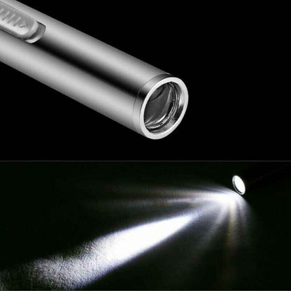 Perssia LuxeBeam™ Mini Tactical Flashlight — USB‑Rechargeable Stainless Steel EDC Light