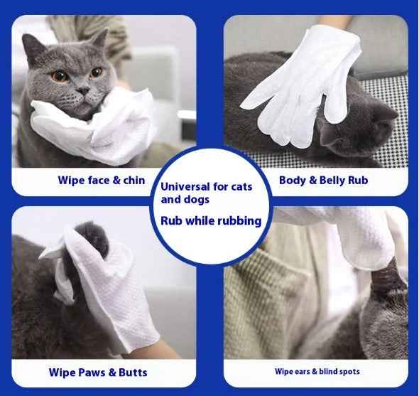 Perssia QuickClean Mitts — Waterless Pet Grooming & Freshening Gloves