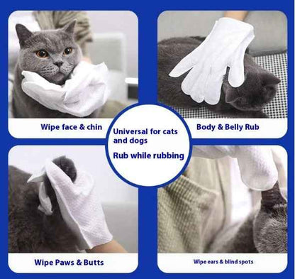 Perssia QuickClean Mitts — Waterless Pet Grooming & Freshening Gloves