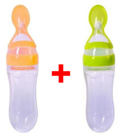 Perssia BabyEase™ — Silicone Feeding Bottle &amp; Rice Cereal Spoon Set - PERSSIA