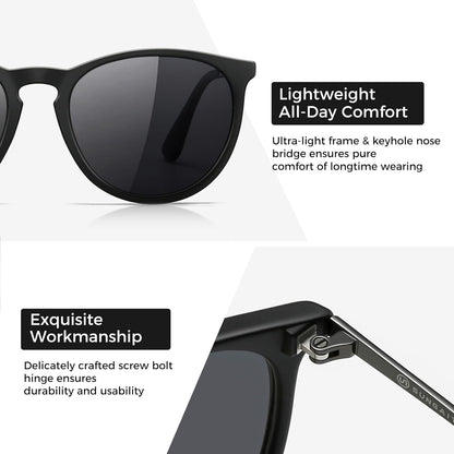 Premium Vintage round Sunglasses for Women Men Classic Retro Trendy Style
