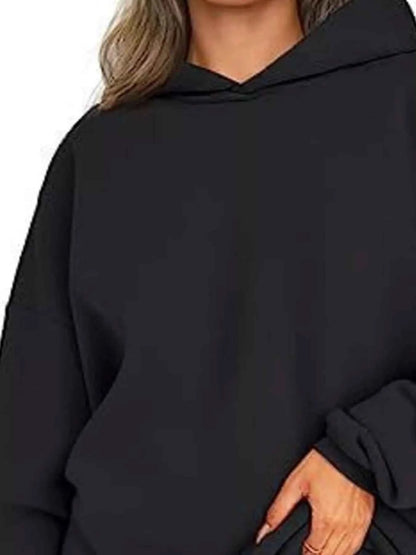 Drop Shoulder Long Sleeve Hoodie-Tre(INT8D)