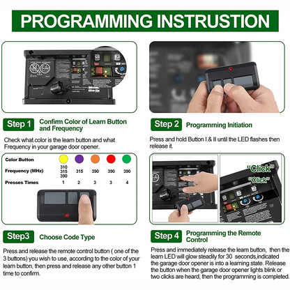 2 For Chamberlain LiftMaster Garage Door Opener Remote 893LM 953EV-P2 Learn - PERSSIA
