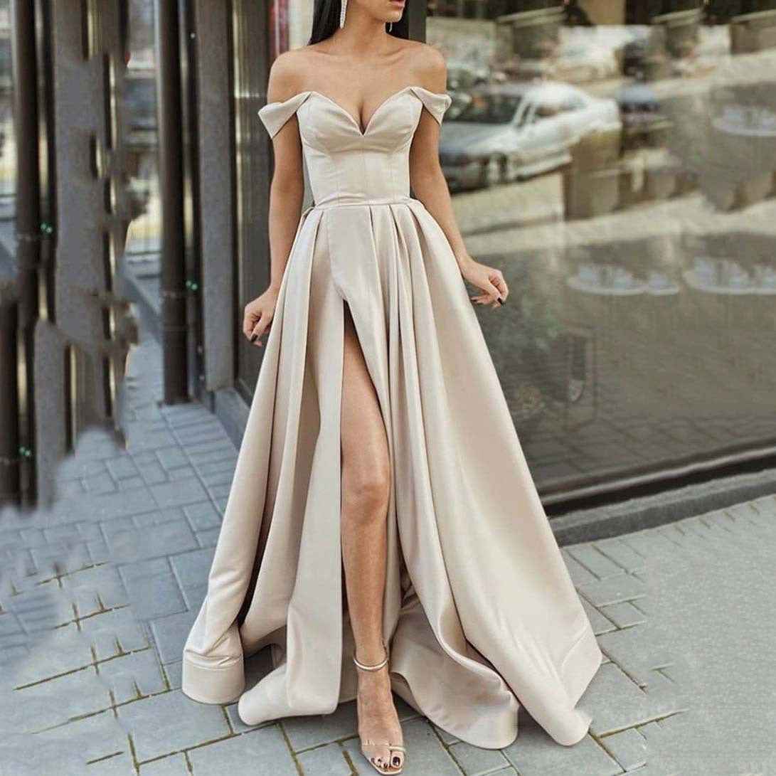 Elegant Spectrum V-Neck Dress