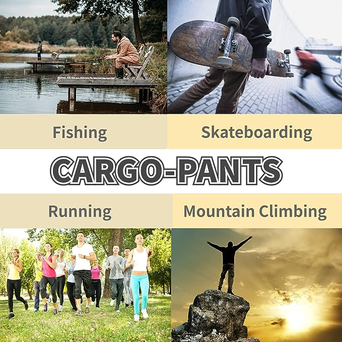 Men's Casual Joggers Pants Sweatpants Cargo Combat Loose Sport Workout Trousers-US
