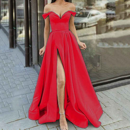 Elegant Spectrum V-Neck Dress