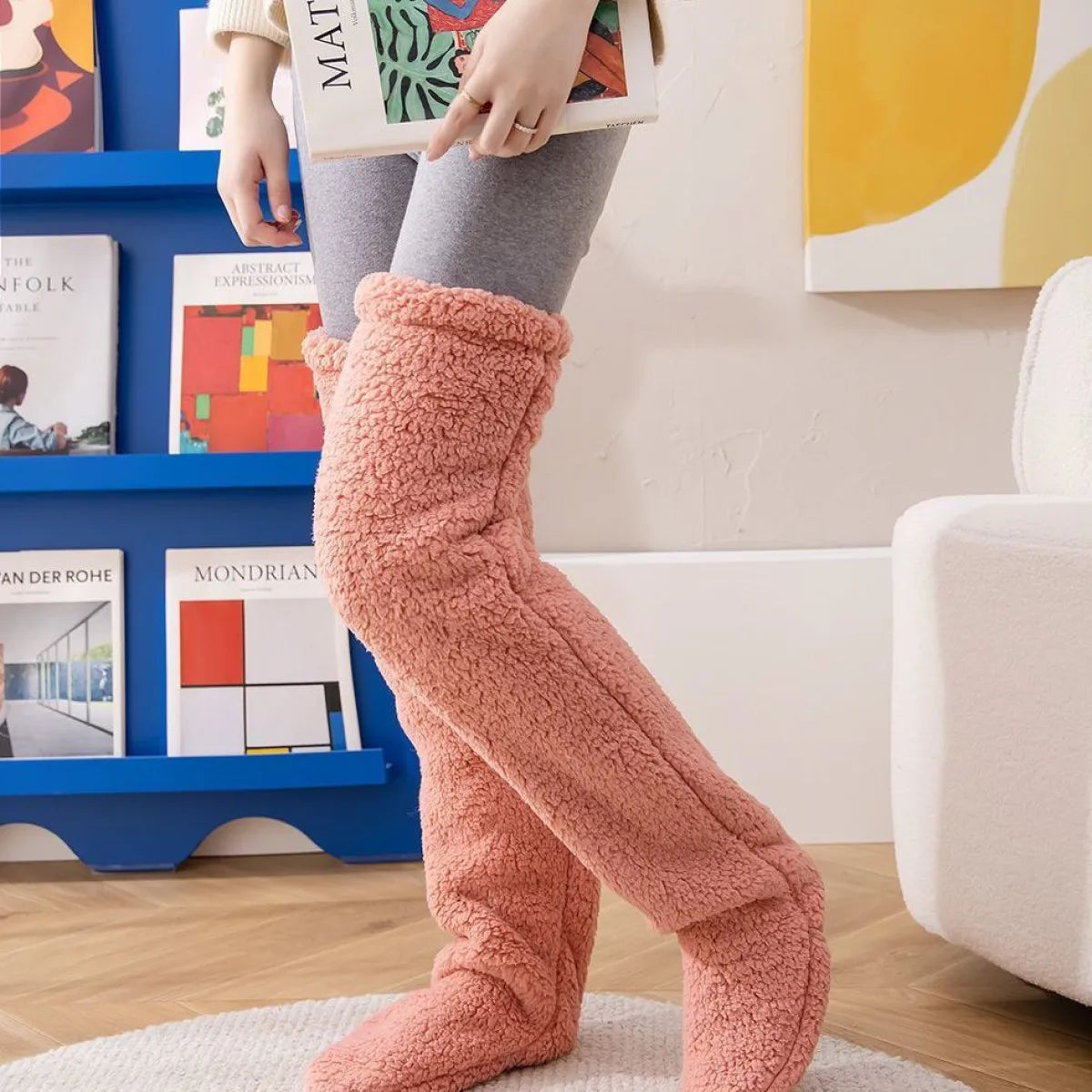 Perssia FuzzKnee™ Over‑Knee Warm Socks — Ultra‑Soft Winter Comfort - PERSSIA