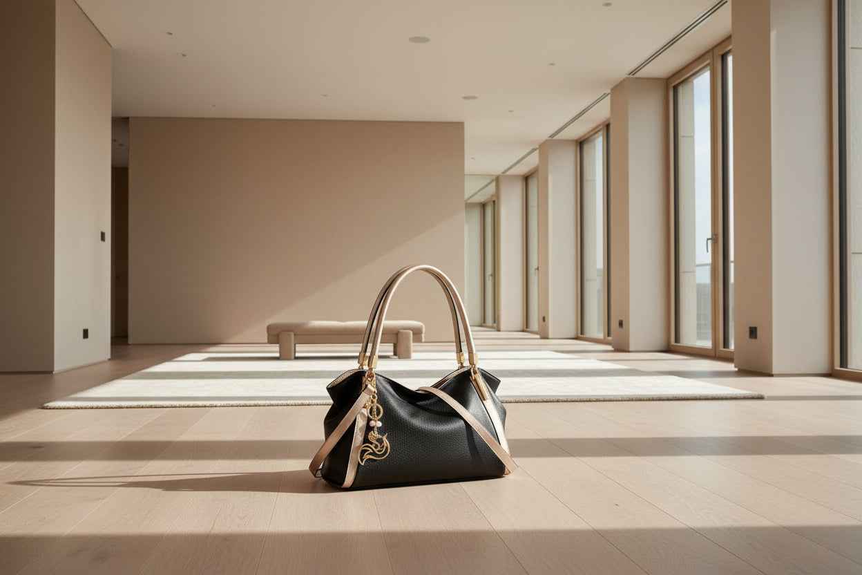 Perssia FoxLover EleganceSatchel™ — Premium Cowhide Leather Top‑Handle Bag