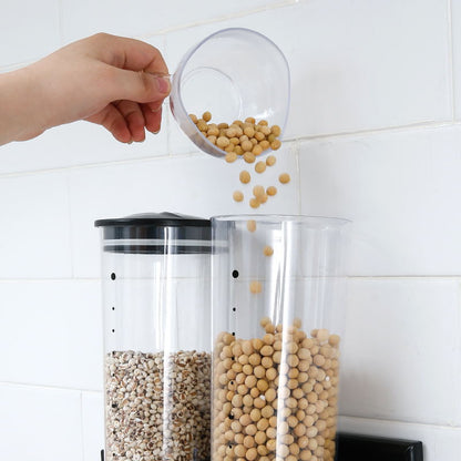 Wall-Mounted Three-Tube Cereal Dispenser and Storage Jar - PERSSIA