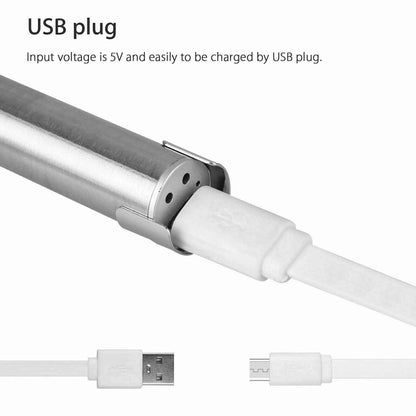 Perssia LuxeBeam™ Mini Tactical Flashlight — USB‑Rechargeable Stainless Steel EDC Light