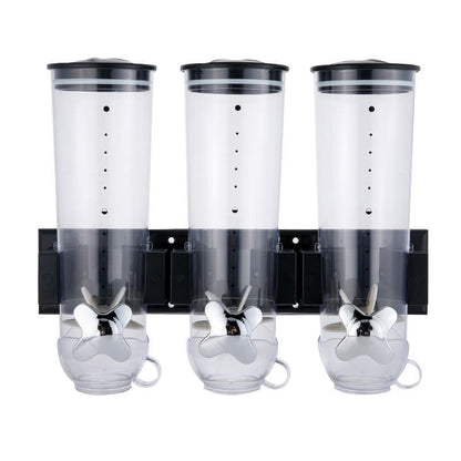Wall-Mounted Three-Tube Cereal Dispenser and Storage Jar - PERSSIA