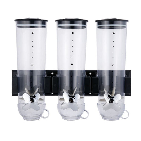 Wall-Mounted Three-Tube Cereal Dispenser and Storage Jar - PERSSIA