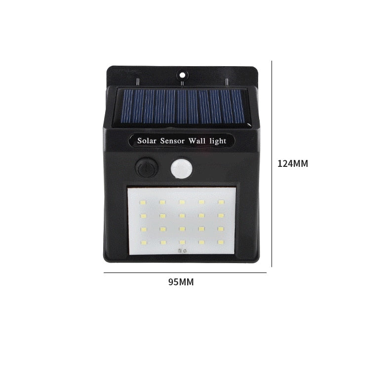 Perssia SunGuard™ Waterproof Solar Sensor Wall Light (Black) - PERSSIA