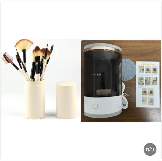 Perssia CleanSpin Brush Cleaner — Rechargeable Makeup Brush Cleaner • Fast • Hygienic • Effortless