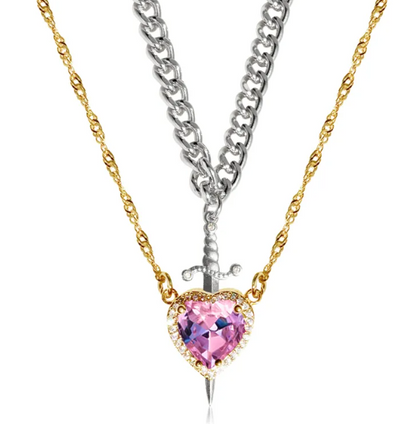 Perssia BloodBond™ Gothic Heart & Dagger Couple Necklace - PERSSIA
