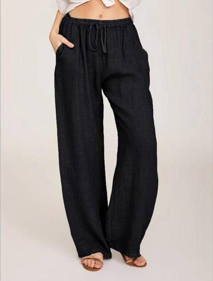 Women's Casual Cotton And Linen Loose Yoga Pants-US