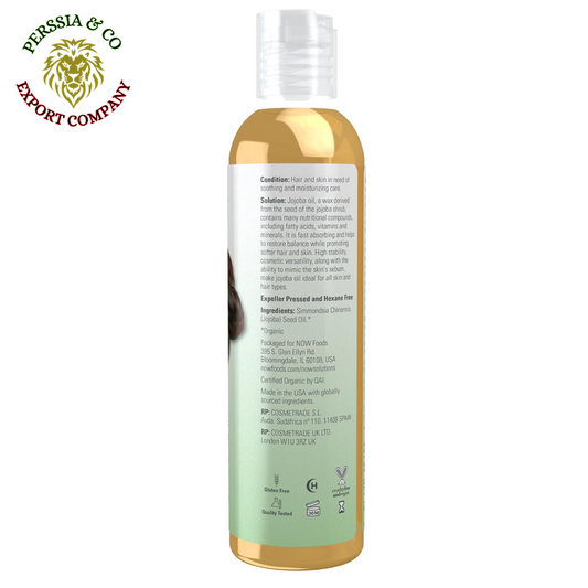 Pure Jojoba Oil (Organic, 8oz) 