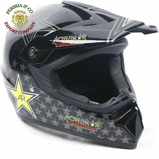 Youth Kids Safety Motocross Helmet ABS Breathable Unisex Youth Kids Helmet W/Goggles Gloves DOT Motocross ATV Dirt Bike Helmet Kit USA Stock (COLOR 4 M)